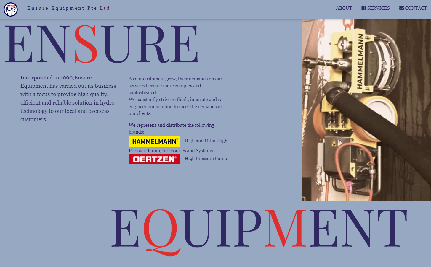 ensure equipment index page