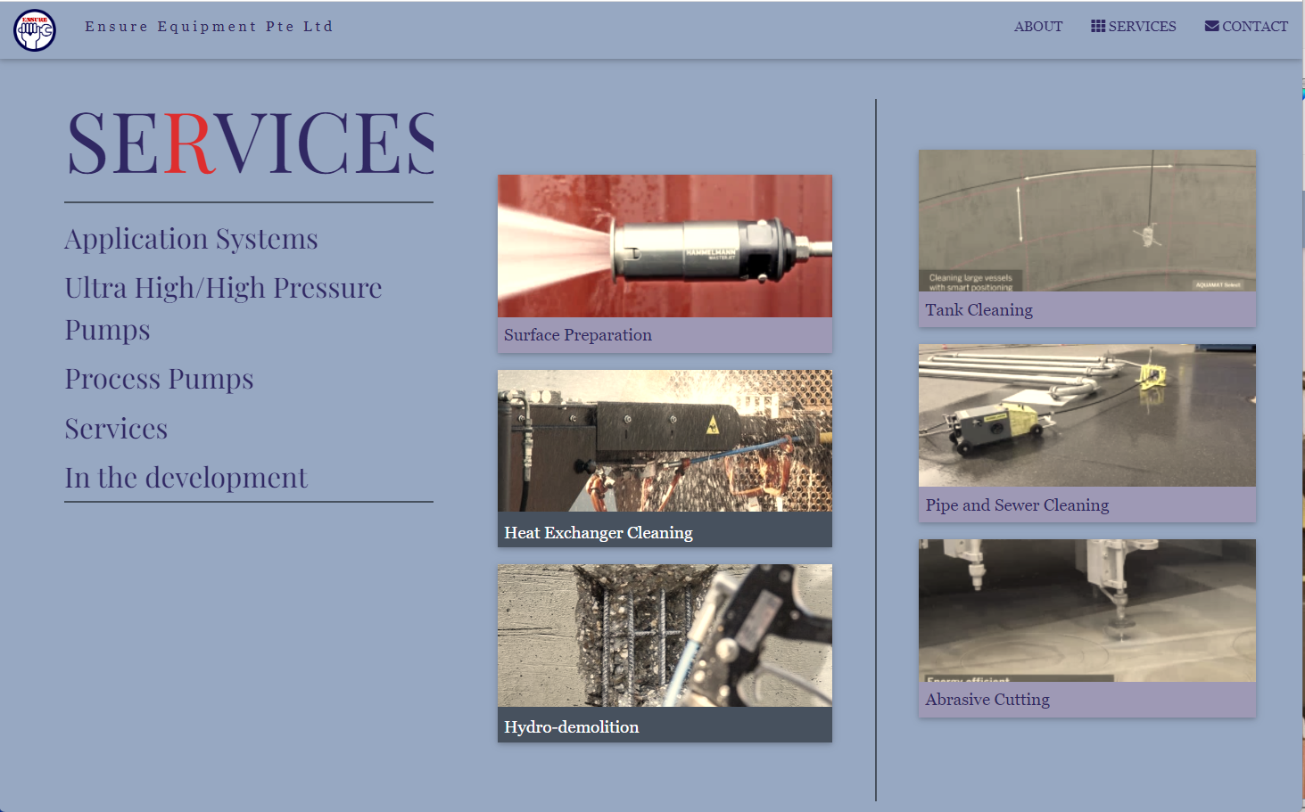 ensure equipment services page